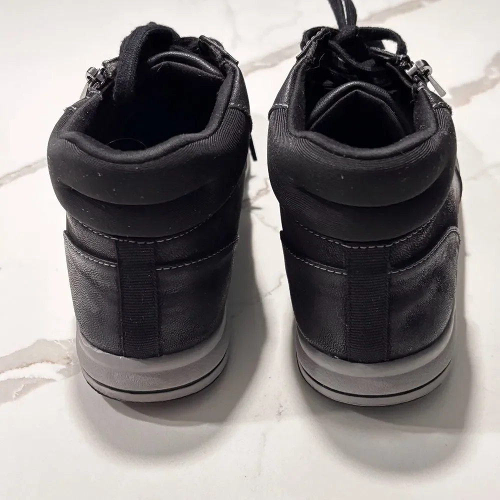 Clarks | Women's Breeze Glide Lace-Up Zip Cloudsteppers Sneakers Black Size 8.5